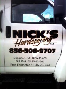Nick's Hardscaping Truck
